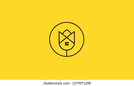 Rose house logo in a circle 