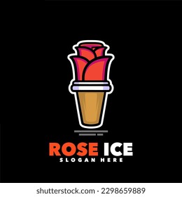 Rose ice cream logo funny