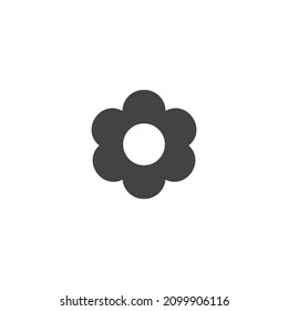 Icono de rosa Gráfico de vectores blanco y negro