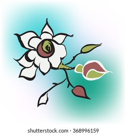 rose icon in blur background