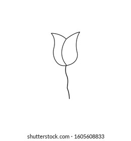Rose icon. Design template vector
