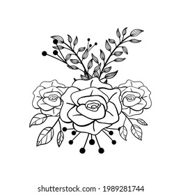 Rose icon design template vector illustration