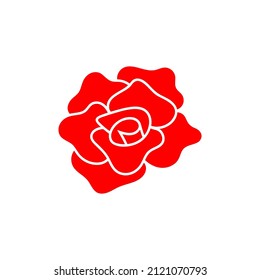 Rose icon design template vector isolated