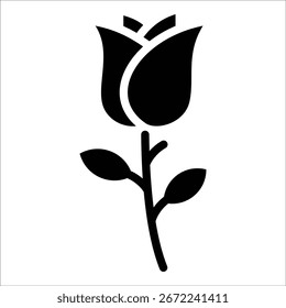 Rose Icon Element For Design