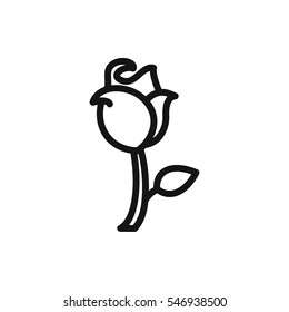 rose icon illustration isolated vector sign symbol