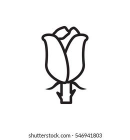 rose icon illustration isolated vector sign symbol