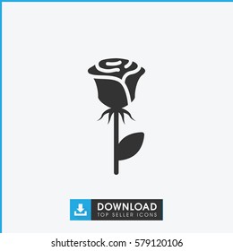 rose icon illustration isolated vector sign symbol