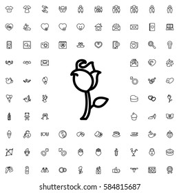 rose icon illustration isolated vector sign symbol. Love icons set.