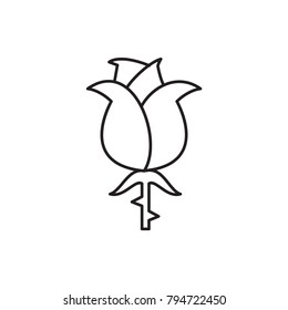rose icon illustration isolated vector sign symbol
