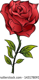 Rose icon isolated on white background. Rose icon in trendy design style