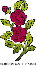 Rose icon isolated on white background. Rose icon in trendy design style