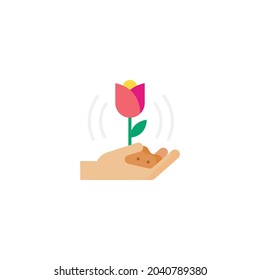 Rose Icon Isolated On White Background
