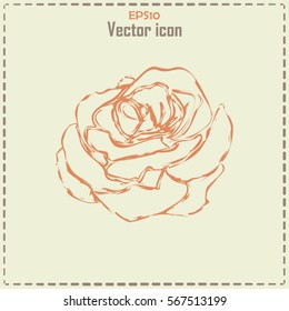 rose icon Line icon