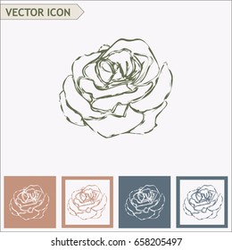 rose icon Line icon