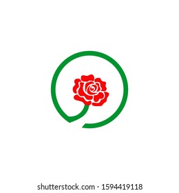 Rose icon logo design inspiration vector template