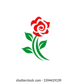 Rose icon logo design inspiration vector template