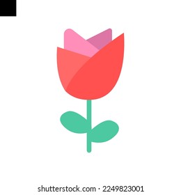 rose icon logo flat style vector