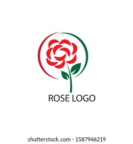 rose icon logo vector design