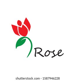 rose icon logo vector design
