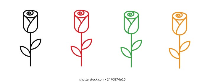 Rose Icon mark in filled style