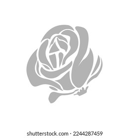 rose icon on a white background, vector illustration