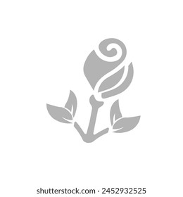 rose icon on a white background, vector illustration