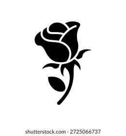 Rose icon on White Background Vector Art Illustration on white background.	