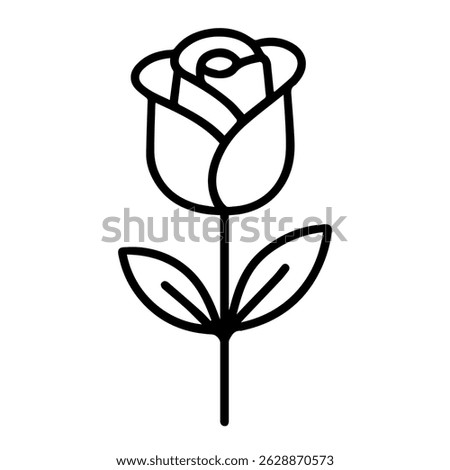Rose icon on white background vector
Vector icon plants and flowers