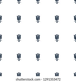 rose icon pattern seamless white background. Editable filled rose icon. rose icon pattern for web and mobile.