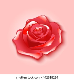 Rose Icon with shadow.