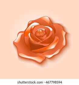 Rose Icon with shadow.