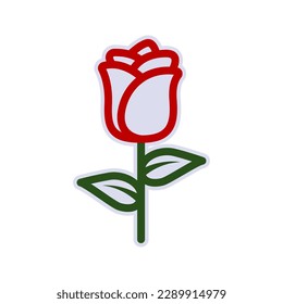 Rose icon. sign for mobile concept and web design. vector illustration