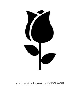 Rose icon. sign for mobile concept and web design color editable