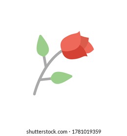 Rose Symbol. Einfache, farbige Vektorelemente von Rock-n-Roll-Symbolen für i und ux, Website oder mobile Anwendungen
