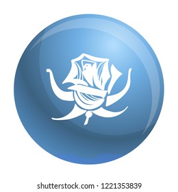 Rose icon. Simple illustration of rose vector icon for web design isolated on white background