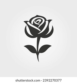 Rose icon - Simple Vector Illustration