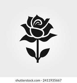 Rose icon - Simple Vector Illustration