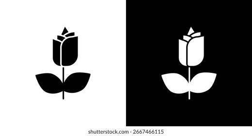 Rose Icon symbol collection. Flat vector stock illustration.