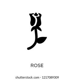 Rose icon. Rose symbol design from Nature collection. Simple element vector illustration on white background.