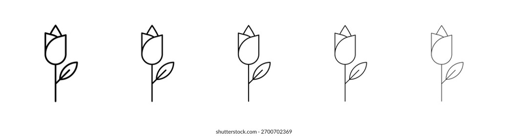 Rose icon Vector Art Illustration
