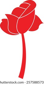 Rose icon vector art single symbols