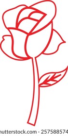 Rose icon vector art single symbols