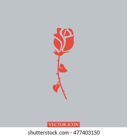 rose icon, vector best flat icon, EPS