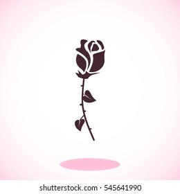 rose icon, vector best flat icon, EPS