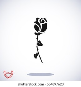 rose icon, vector best flat icon, EPS