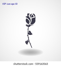 rose icon, vector best flat icon, EPS