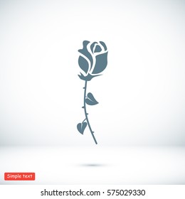 rose icon, vector best flat icon, EPS