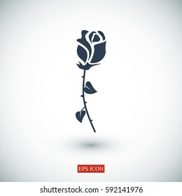 rose icon, vector best flat icon, EPS