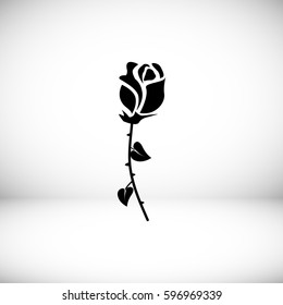 rose icon, vector best flat icon, EPS
