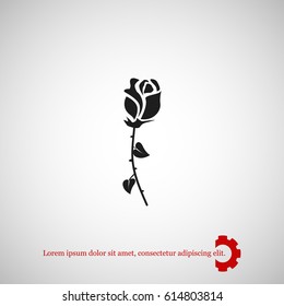rose icon, vector best flat icon, EPS